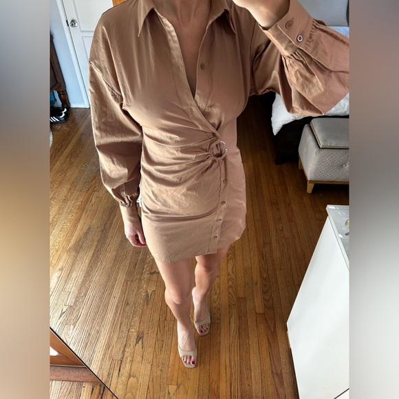 The Fifth Label tan shirt dress, size small/4. - Picture 1 of 4